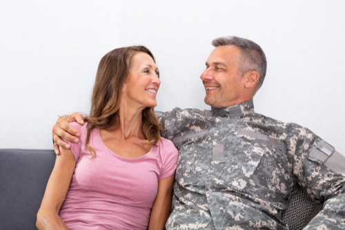 Middle Aged Veteran and Wife shutterstock 1503721121
